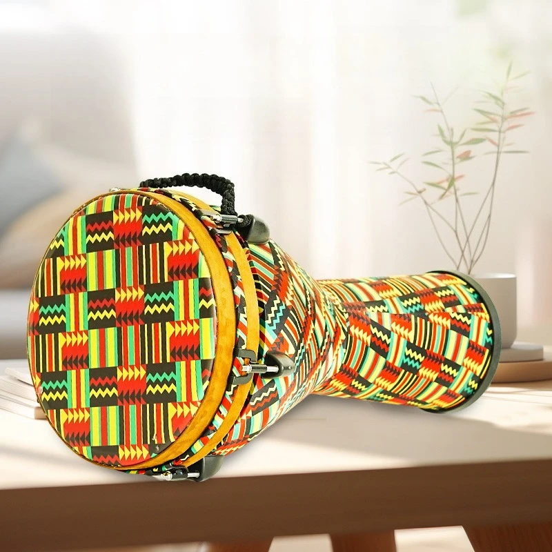 

2025 Imitation Animal Skin African Drum Adult Children 12 Inch Artist Tambourine Professional Performance Tunable Lijiang Folk