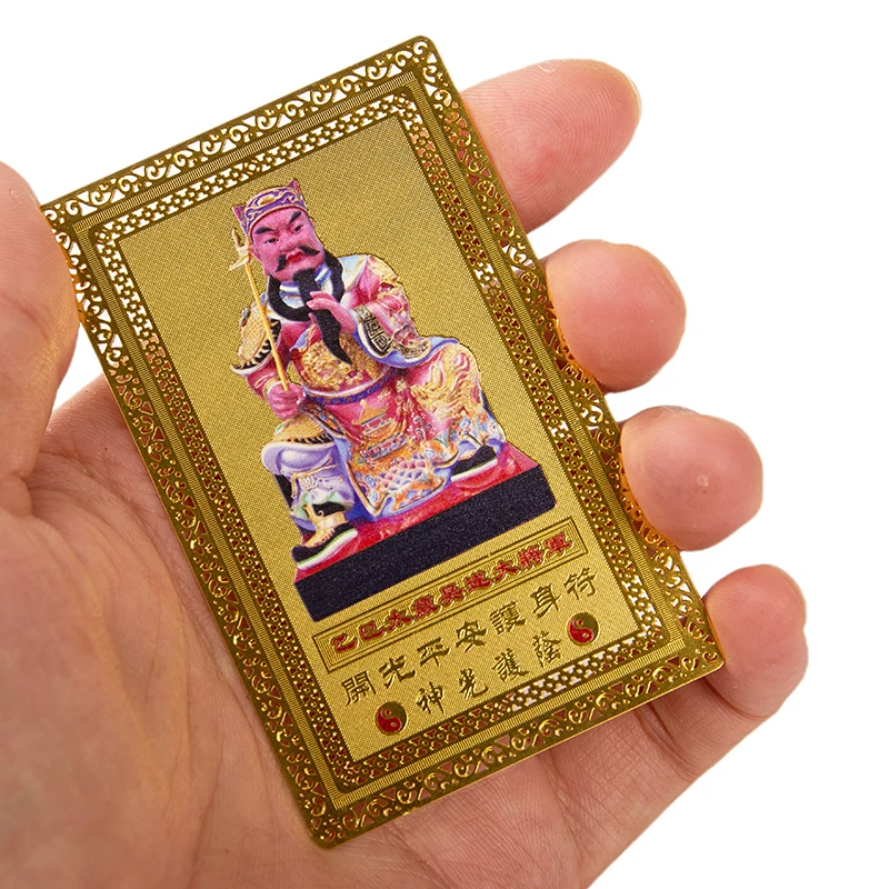 2025 Tai Sui Amulet Card Feng Shui Prayer Gold Card Exorcism Protection Buddha Gift Amulet Safe Bring In Wealth And Treasure