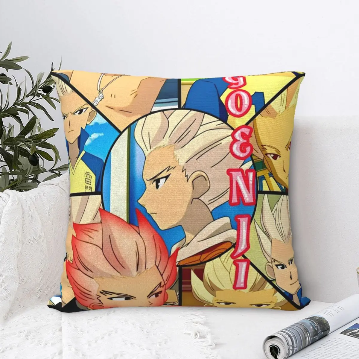 Inazuma Eleven Anime Pillowcase Printed Polyester Cushion Cover Gift Throw Pillow Case Cover Home Zipper 40X40cm
