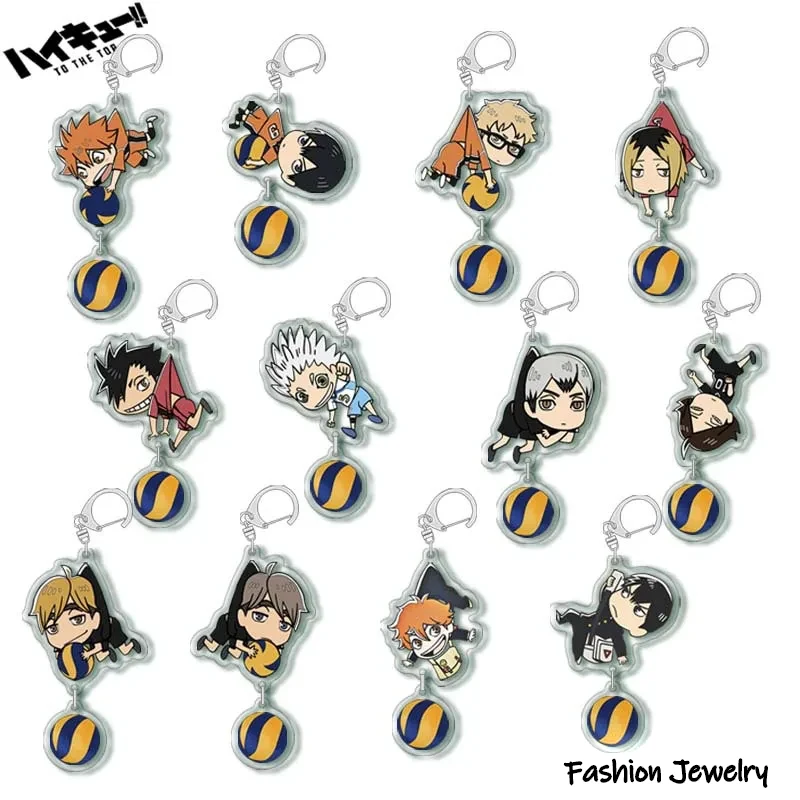 Acrylic Key Chains Shoyo Tobio Kageyama Kei Tsukishima Kotaro Bokuto Fashion Anime Peripherals Jewelry Pendant Cosplay DIY Prop