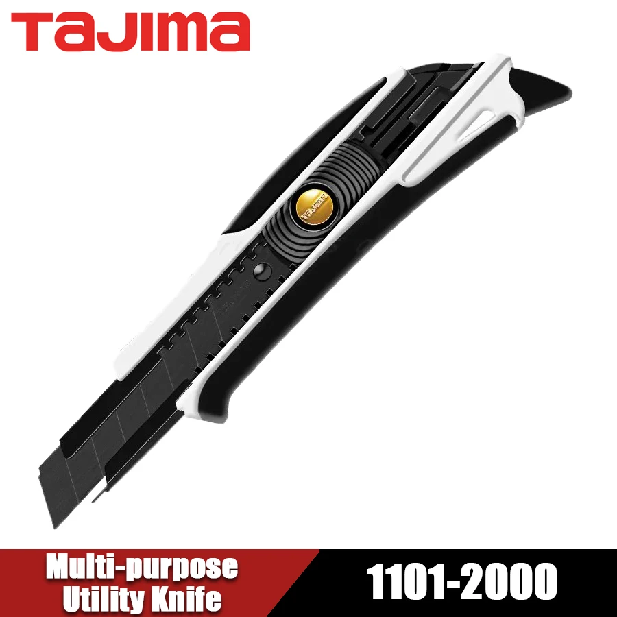TAJIMA 1101-2000 Automatic Retractable Utility Knife Replaceable 18mm L-Blade Wallpaper Cutter Multi-Purpose Tool