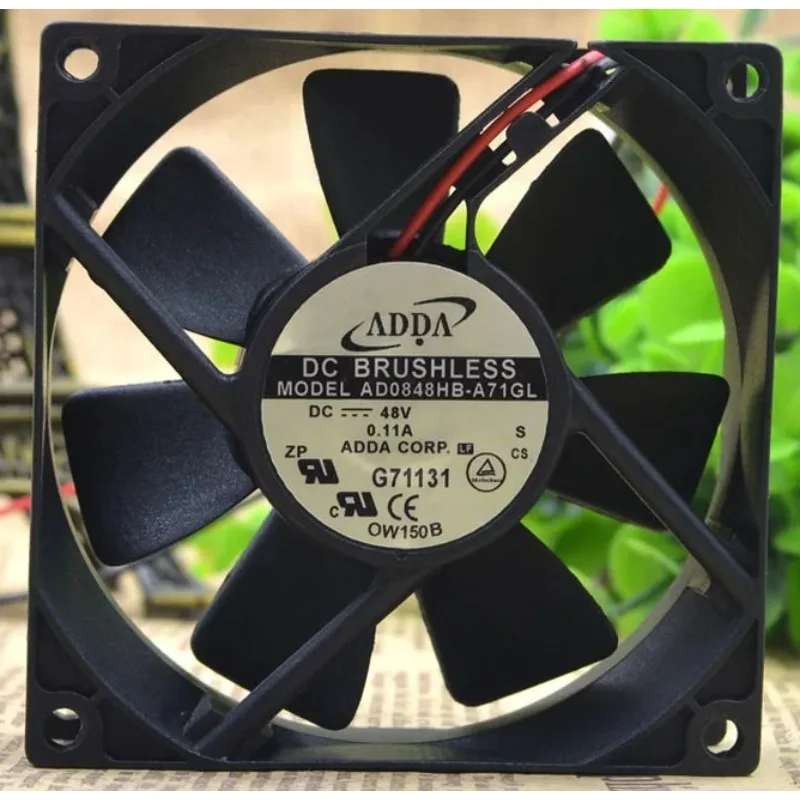 

New Cooler Fan for ADDA AD0848HB-A71GL 48V 0.11A 8CM Double Ball Cooling Fan 8025 80*80*25mm