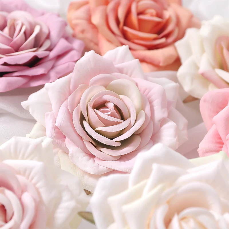 3/5 قطعة 10 سنتيمتر الورود زهرة اصطناعية ديكور غرفة المنزل أكاليل عيد الميلاد الزفاف اكسسوارات الزفاف زهرة جدار لوازم