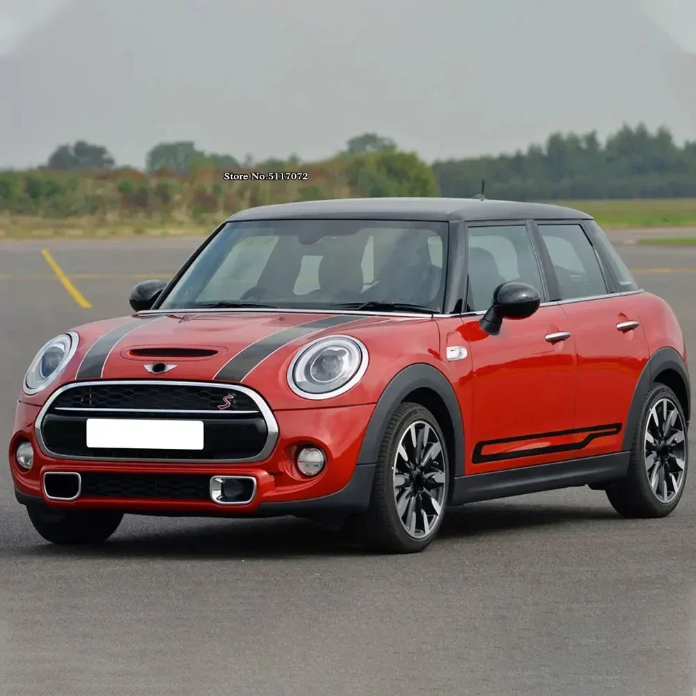 

Car Styling Door Side Skirt Sticker for Mini Cooper R50 R52 R53 Hatch R56 R57 F55 F56 F57 Body Stripes Hood Decal Accessories