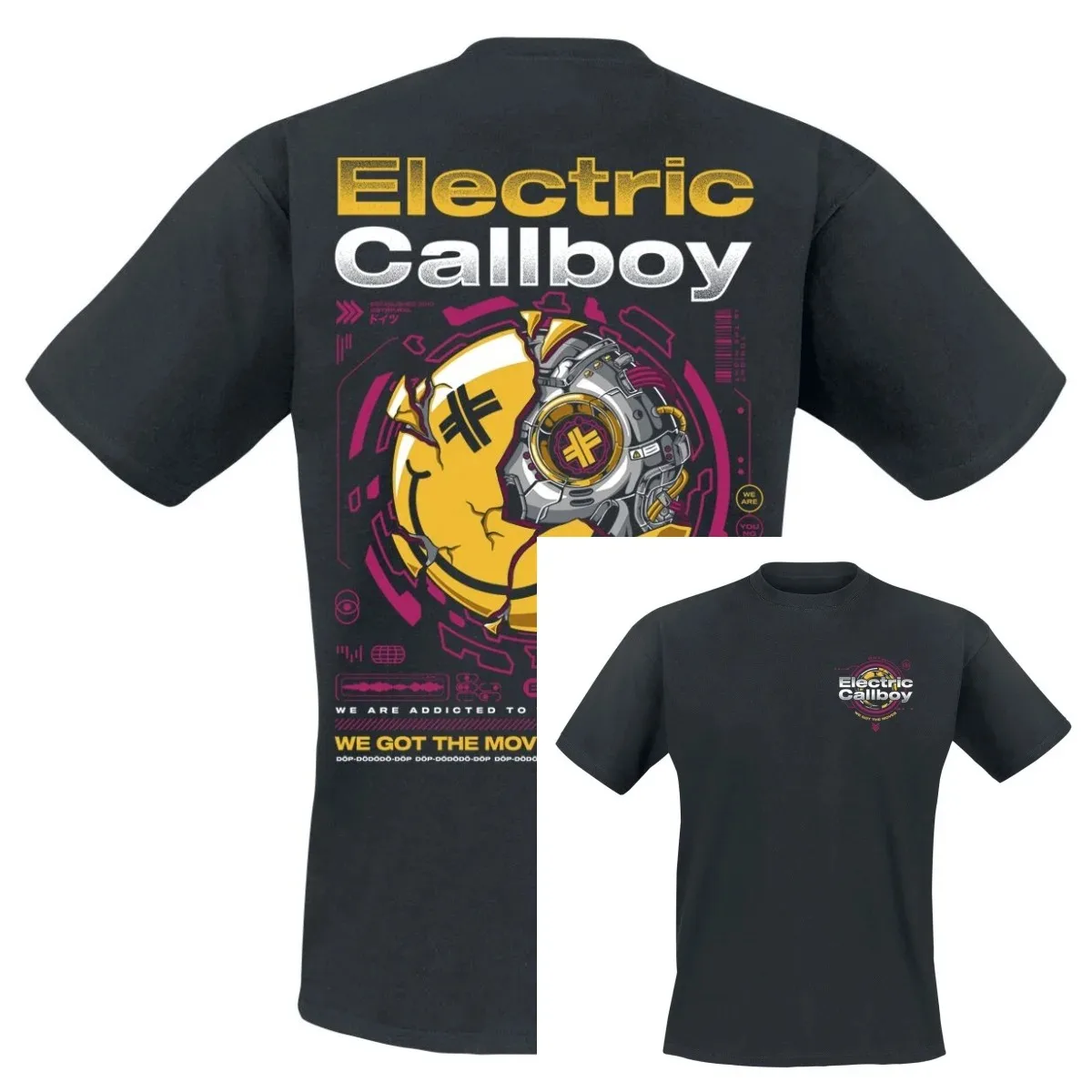 2026 Summer Electric Callboy Band Shirt Short Sleeve Fashion Brand Tee Luxury Casual Vintage Suitable for Both Men and Women