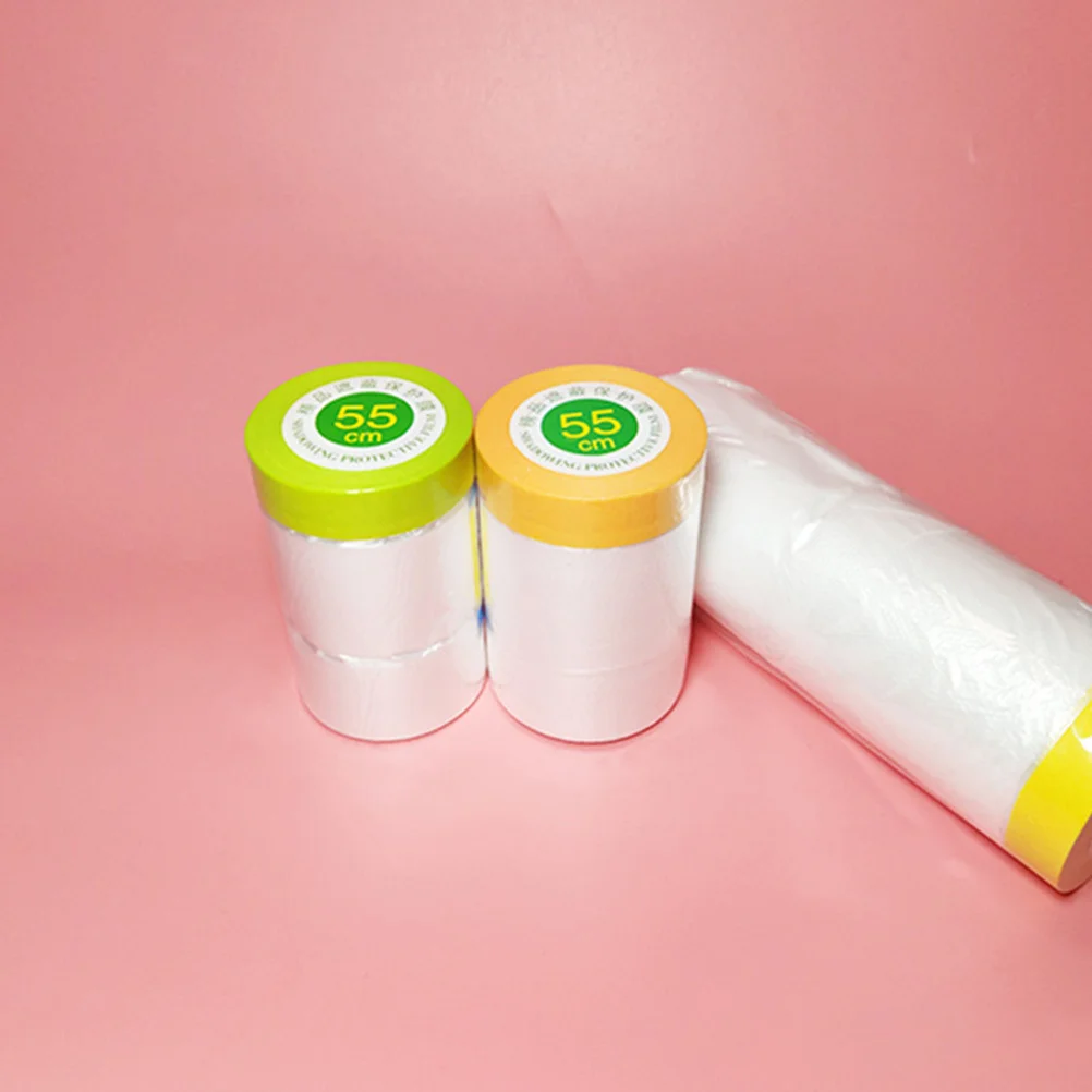 6 pezzi 6 rotoli di pellicola per mascheratura leggera resistente allo strappo per la pittura automobilistica protezione antipolvere design bobina pittori rotolo di nastro casa