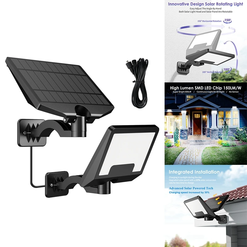 

Solar Light Outdoor LED Solar Lamp IP65 Waterproof Solar Garden Lamp Adjustable Lighting Angle For Wall Yard Street