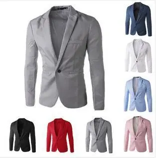 

New Men Single Button Cardigan Outerwear Blazers Turn Down Collar Suits Business Coat Blazer Long Sleeve Casual Solid Pockets