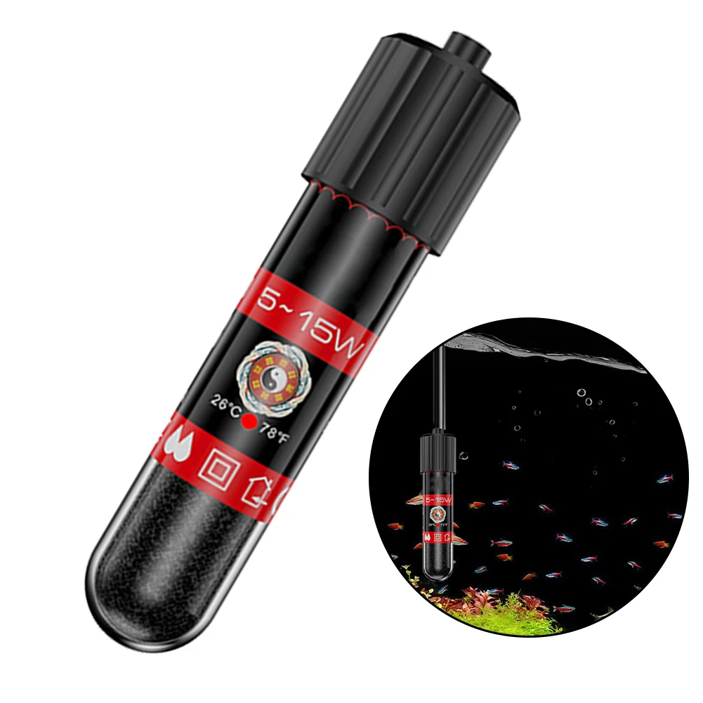 Compact Design Fish Tank Heating Home Aquarium Easy To Monitor Aquarium Heater Efficient Fish Heating Suitable For 20L Tank