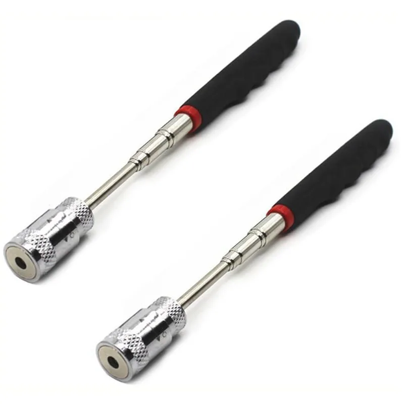 8LB Telescoping Magnetic Flashlight Pickup Tool w/LED Lights Magnetic Metal Screw Suction Rod Pick-up Tool for Men Christmas Gif