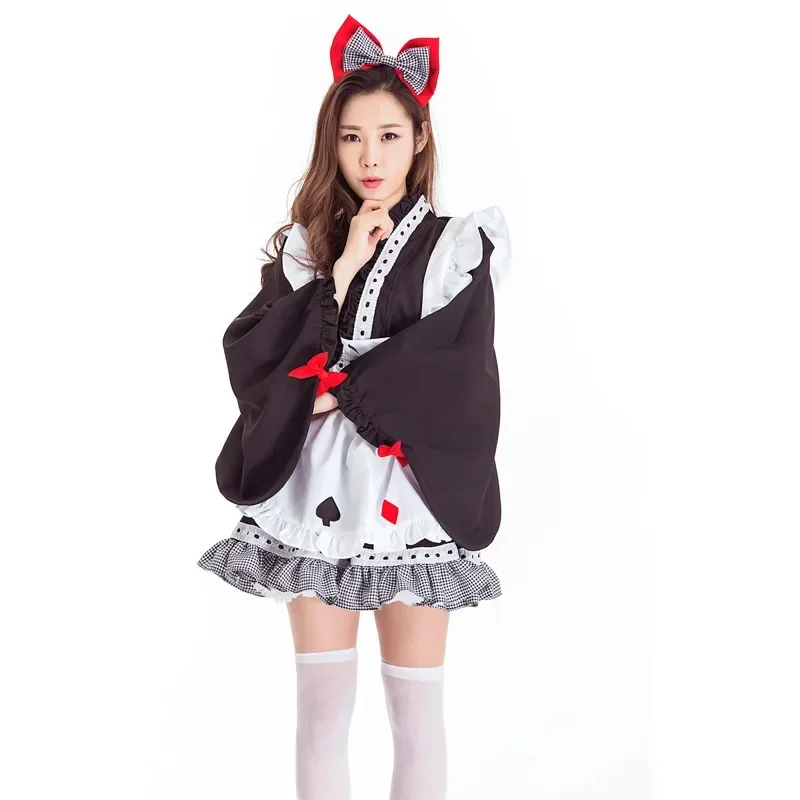 Lolita Kimono Maid Dress Costumes Cosplay Cute Maid Suit For Girls Woman Waitress Maid Party Stage Costumes