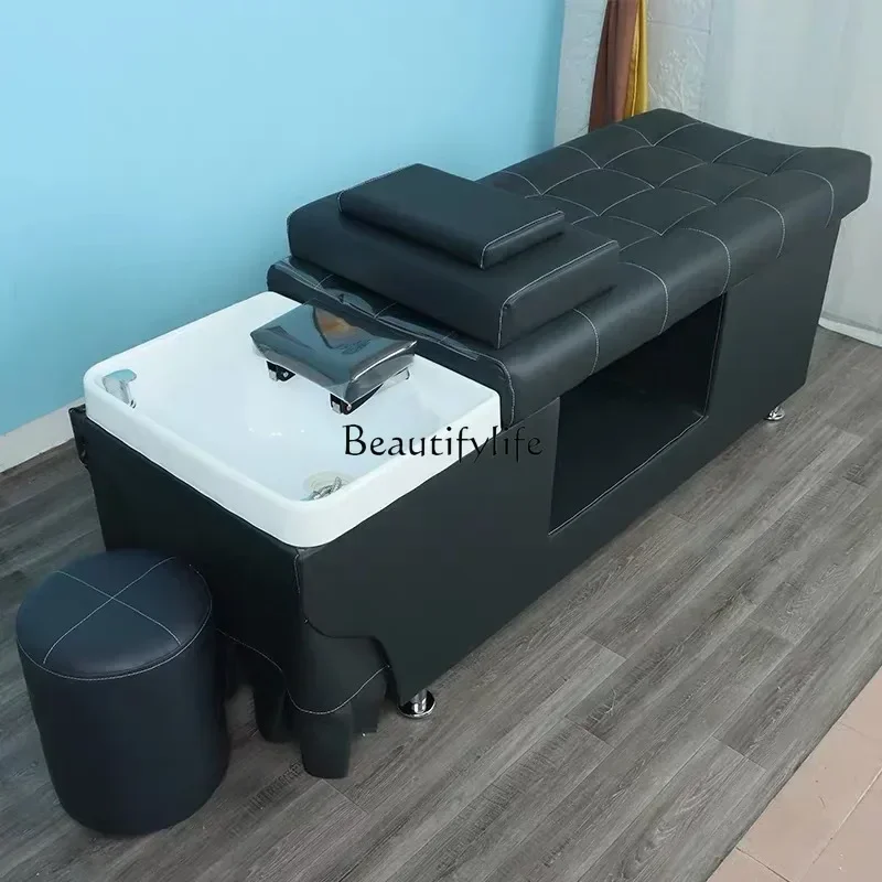 

Thai Shampoo Chair Head Massage for Hair Salon Lying Flat Flushing Bed