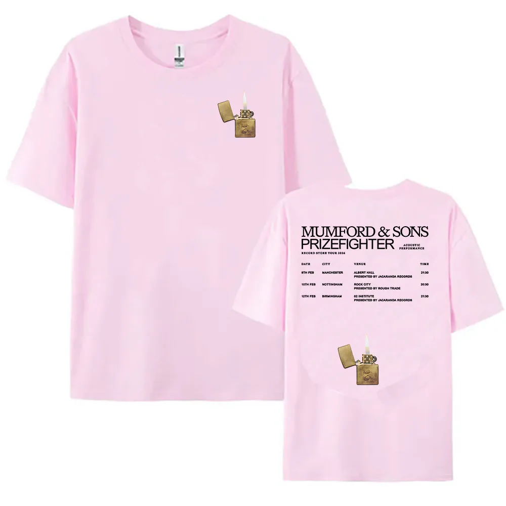 ملابس النساء والرجال Mumford & Sons Prisifighter Tour تي شيرت فضفاض من القطن بأكمام قصيرة تي شيرت نسائي غير رسمي قميص جرافيك #3
