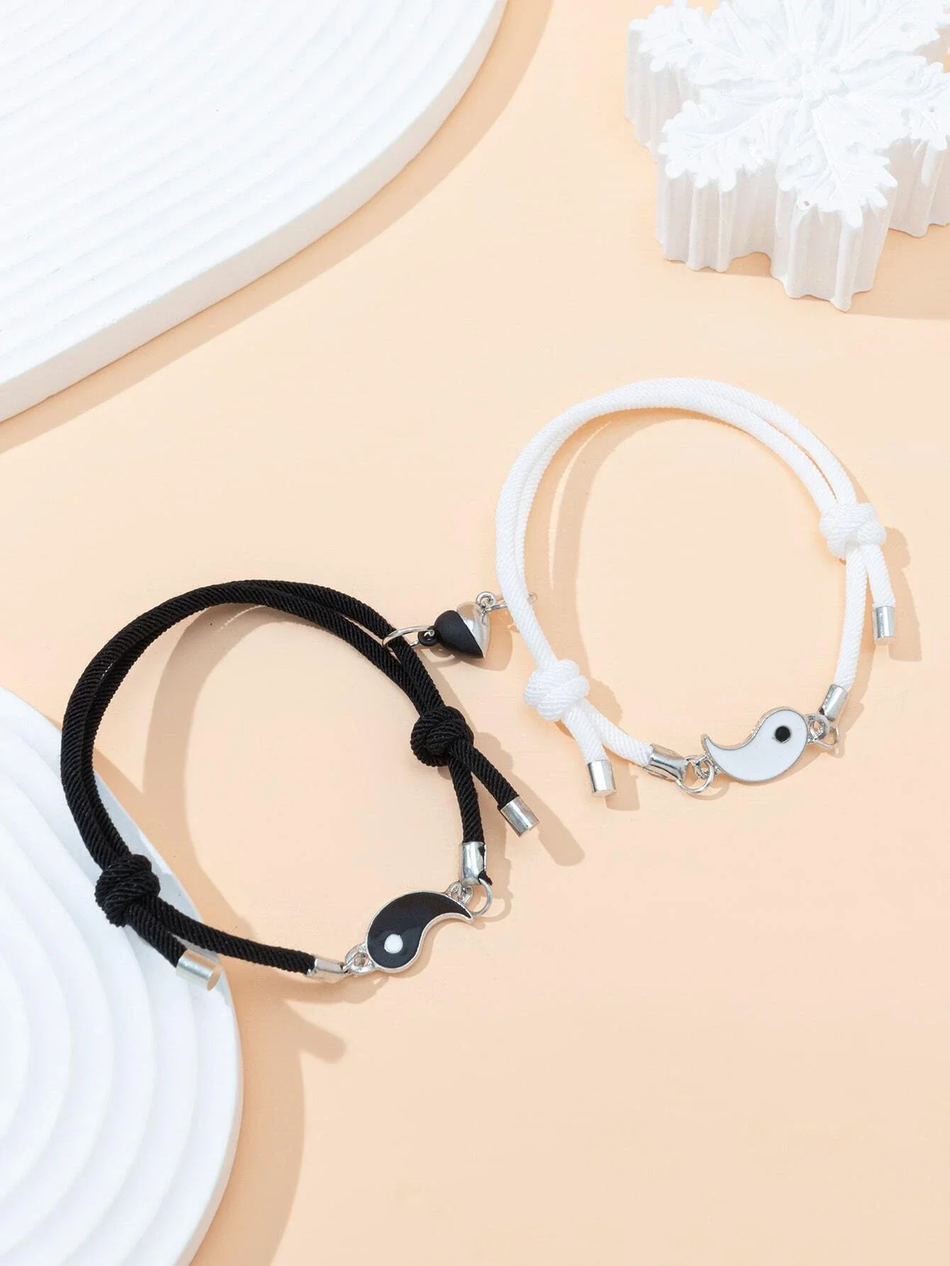 

2pcs Yin & Yang Decor Couple Bracelet