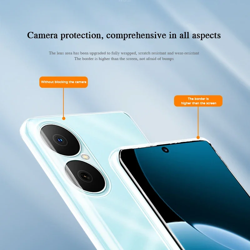 Funda transparente ultrafina para móvil Huawei Nova Y73 Enjoy 80 Enjoy80 NovaY73 6,67 "funda de teléfono de silicona transparente suave a prueba de golpes