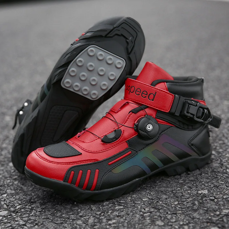 New Motorcycle Protective Shoes Men's and Women's Four Seasons Off-Road Racing Booties Motorcycle Travel Equipment