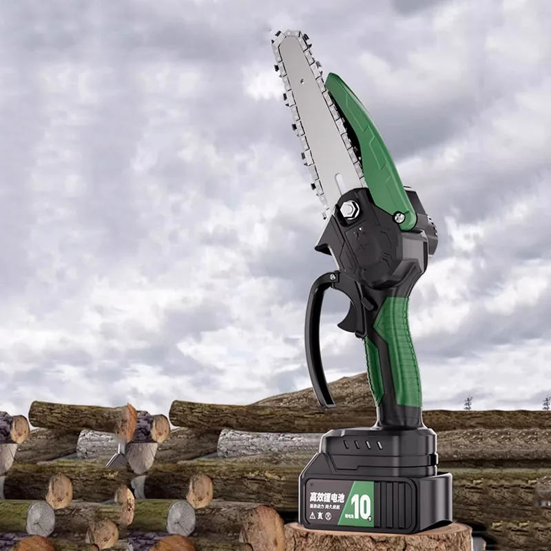 

21V Chainsaw Small Handheld Rechargeable Lithium Electric Saw Wood Cutting Saw 4/6/8/12 Inches Outdoor Tree Sawing Tool DLJ-750