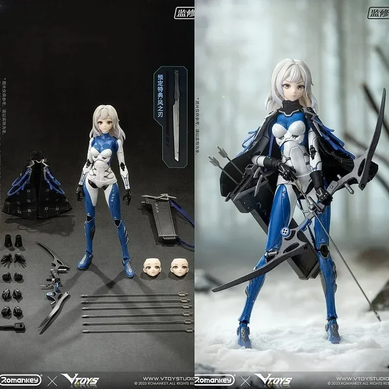 In Stock Genuine Romankey X Vtoys 1/12 Muse Girl Figure Archer Pretty Girl Model Collection Toy Desktop Ornament Gifts