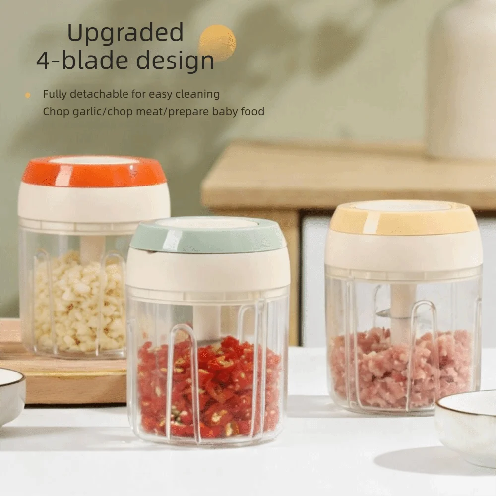 Kitchen Gadget Hand-Operated Vegetable Grinder Household Portable Garlic Grinder Mini Multi-Function Garlic Press Kitchen Use
