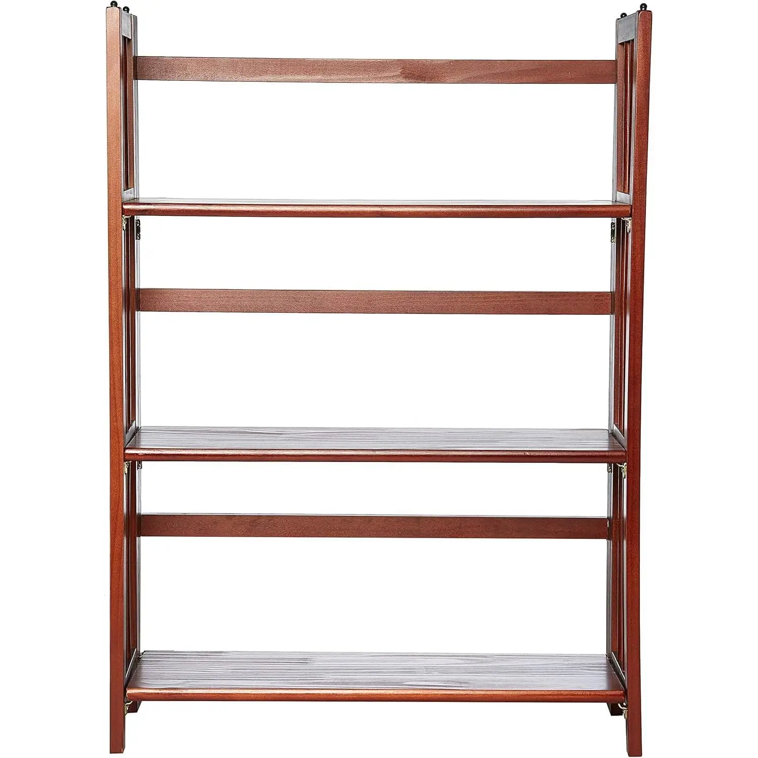 3-Shelf Stackable Folding Wooden Bookcase, Sturdy Home & Office Storage, 27.5 Inch, Customized