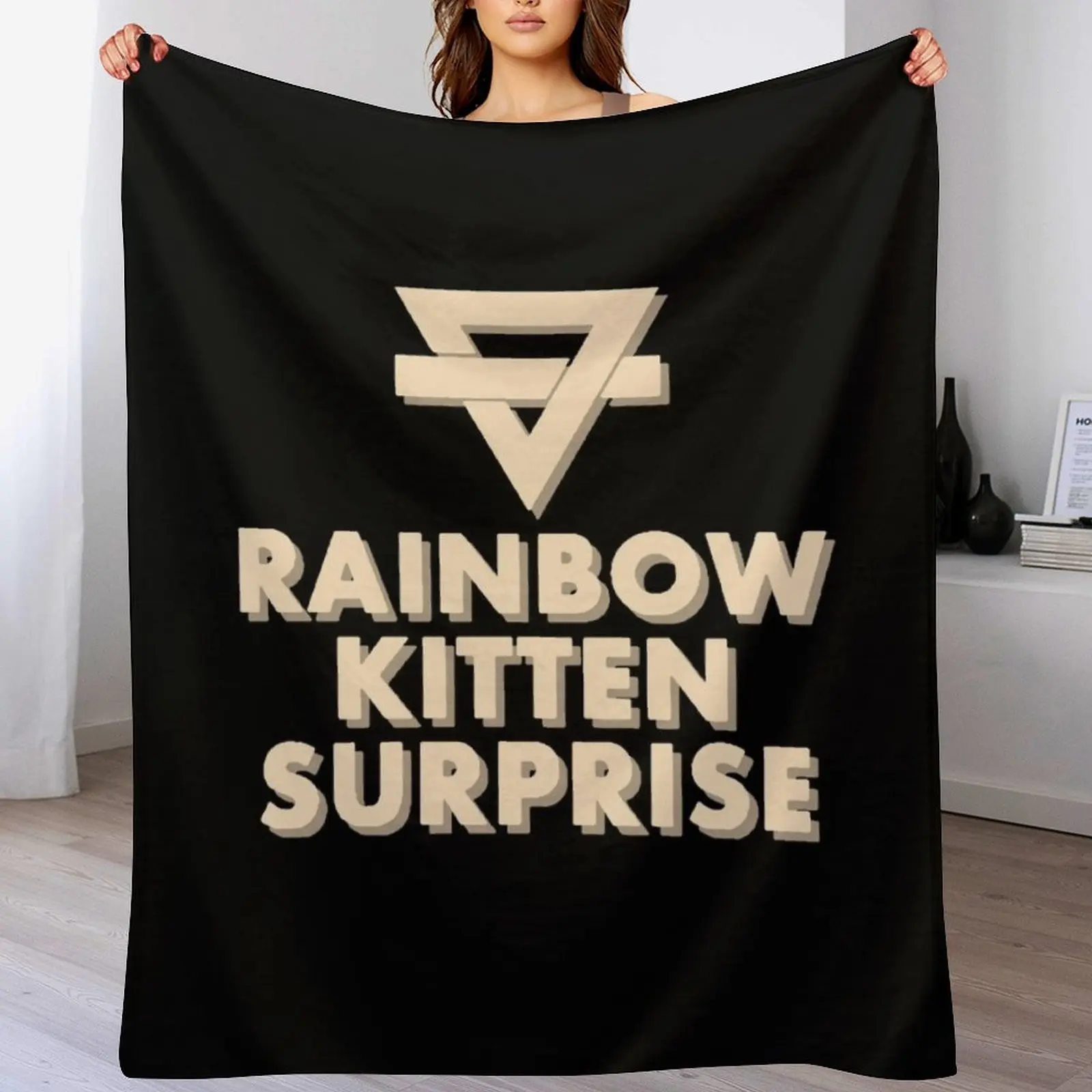 

rainbow kitten surprise logo Throw Blanket Soft Big warm for winter Decorative Throw halloween Blankets