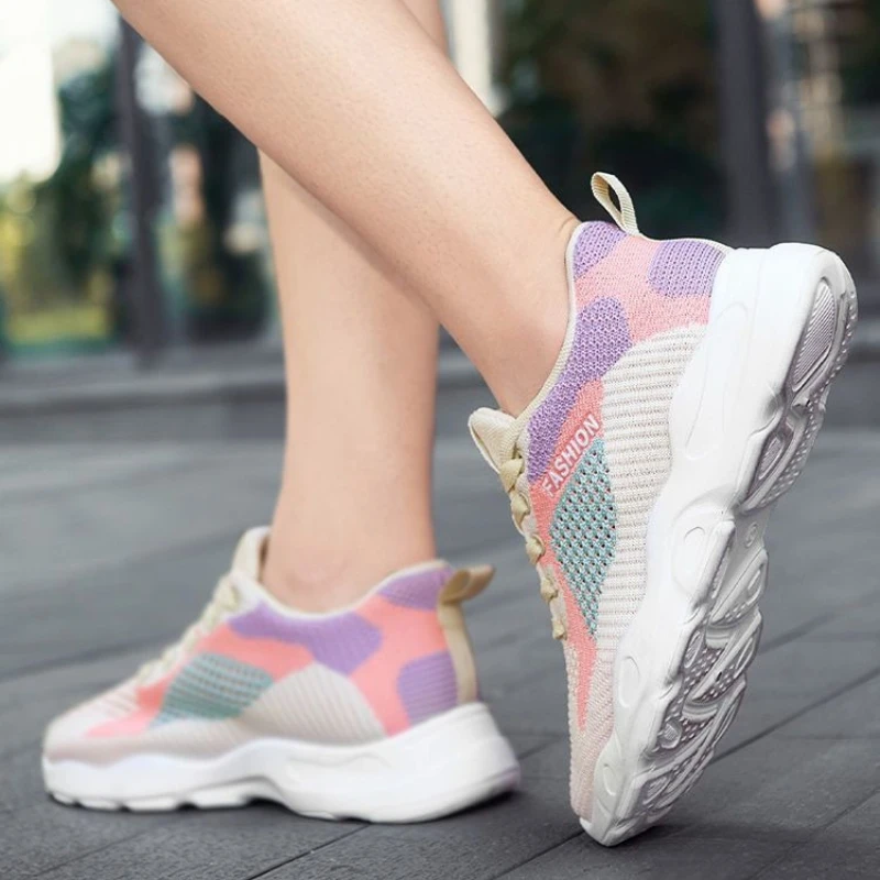 Women's Shoes 2026 New Summer Breathable Running Shoes Soft Sole Sports Casual Sneakers