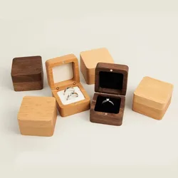 Blank Wood Jewelry Box Wedding Ring Box Earring Rings Jewelry Organizer Luxury Jewelry Anniversary Gift Bracelet Package Case