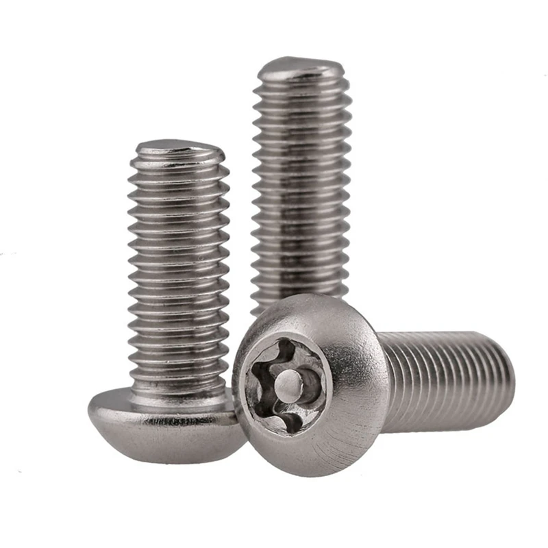 

50pcs M6 Six lobe Pan Head torx machine security screw m6 Inside plum flower belt pillar type anti-theft Round torx screws