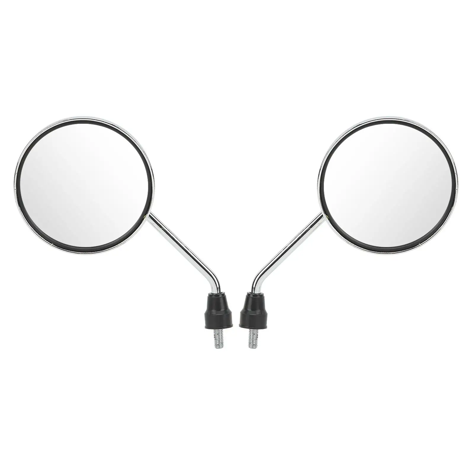 

Universal Waterproof Motorcycle Wing Mirrors - 8mm Thread Round Metal Alloy Rearview Mirrors for Scooters & ATVs (1 Pair)