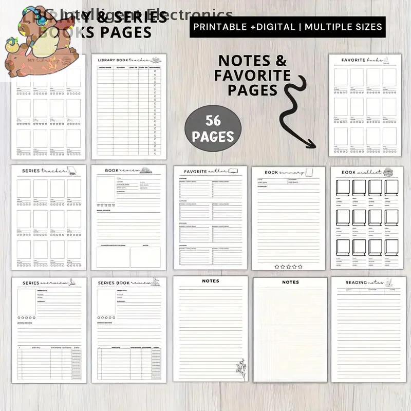 Reading Plan, Reading Book Review Plan, Book Review Log, Monthly Reading Log Librarian Gift, Bookworm Gift