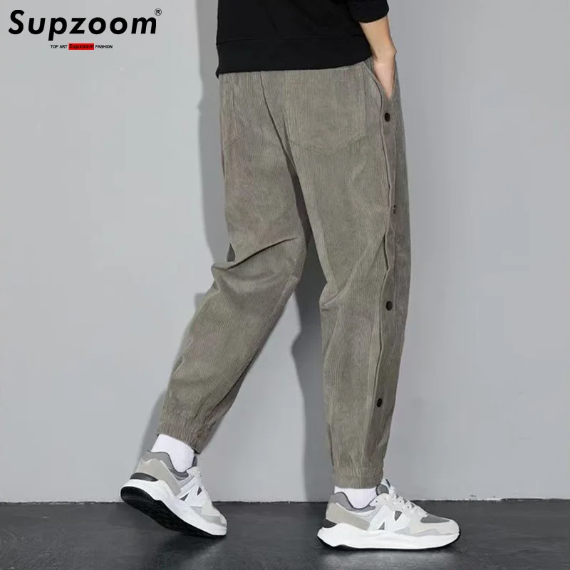 Supzoom New Arrival Hot Top Fashion Loose Cotton Pockets Selling Brand Overalls Multi Bag corduroy Casual Winter Cargo Pants