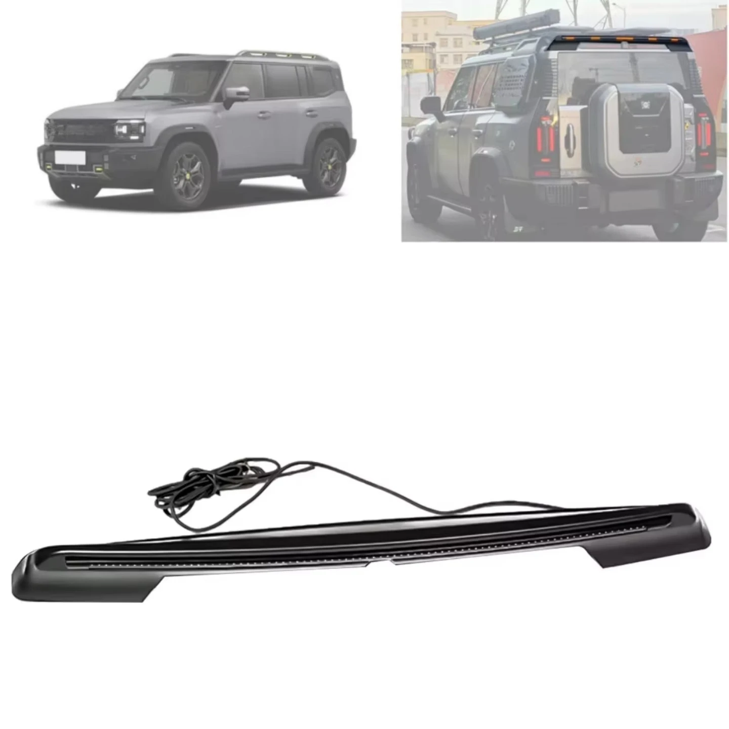 Cart Parts Rear Window Roof Spoiler Light for Traveller T2 2023 2024 Trunk Lip Spoiler Lamp