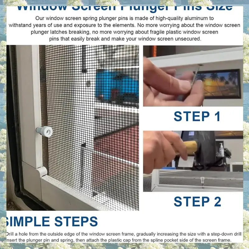 Новинка-30 шт. плунжерные защелки для оконного экрана 5/32 дюйма X 1-1/2 дюйма, для алюминиевых оконных экранов, зажимы для защелок-конфлера