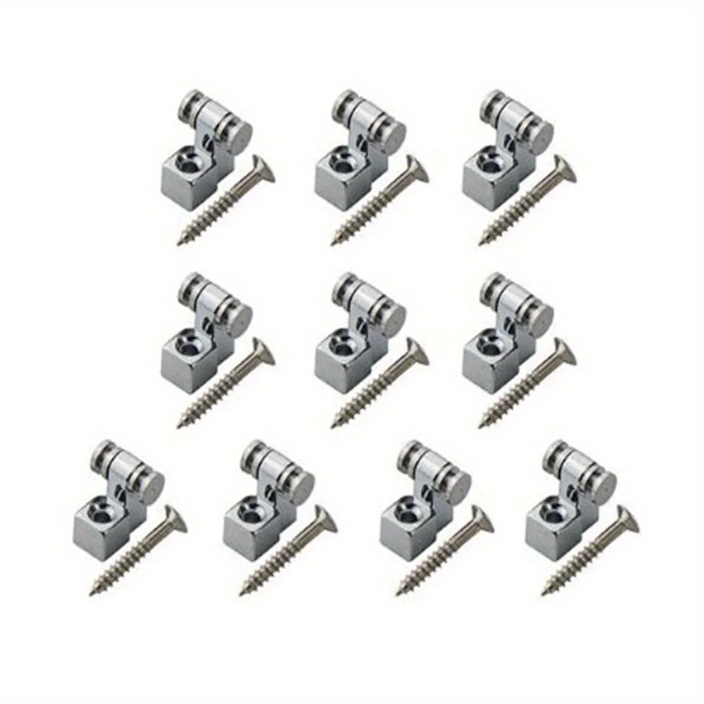 2Pcs Electric Guitar Chrome Roller String Trees Retainer, 3 Colors (Silvery/Black/Golden) Guitar String Guide Mounting Parts