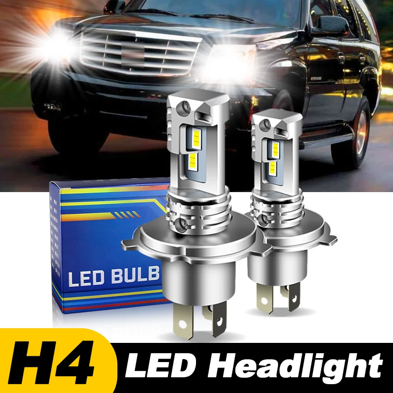 1pc/2Pcs For CADILLAC ESCALADE 2007 2008 2009 2010 2011-2015 Car 12000lm H4 9003 HB2 LED Headlight Bulbs 6000k White Accessories
