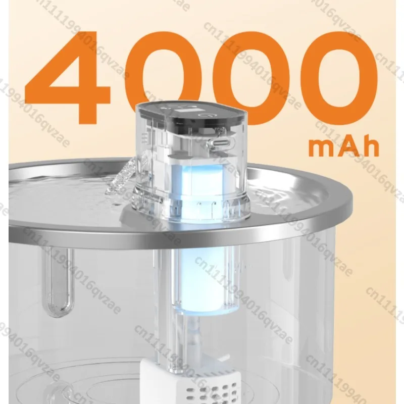 Stainless Steel Thermostatic Water Dispenser with Wireless Circulating Filtration, Removable Pet Bowl and Feeder