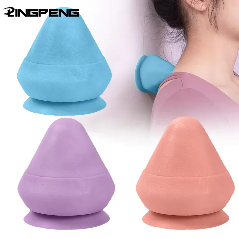 Muskelentspannungs-Massageball für Schulter und Nacken, Adsorptions-Massageball, Gummi-Massagekegel, fester Ball für Hände, Handflächen und Rücken