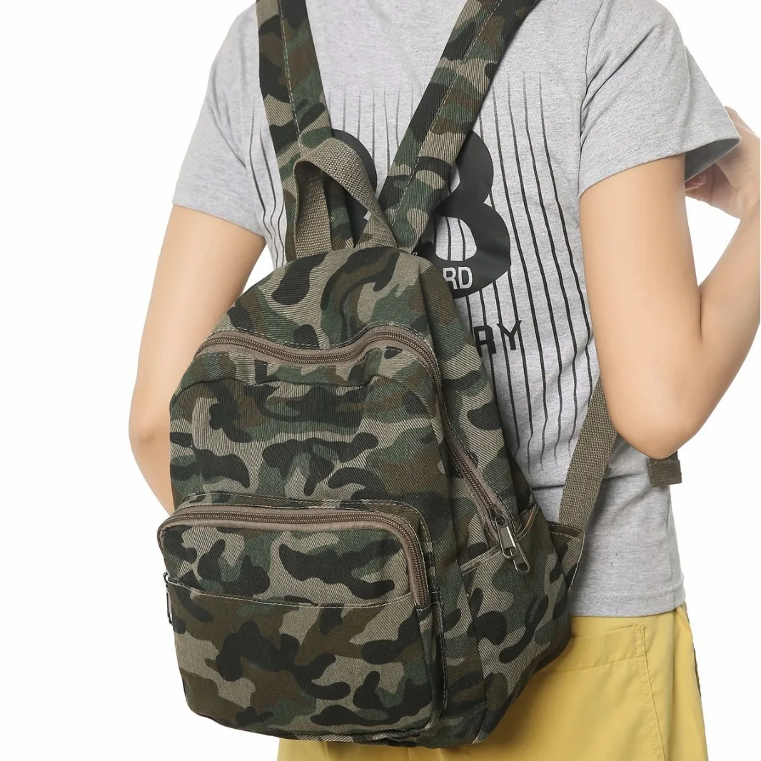 Canvas Women Backpack Large Capacity Camouflage Travel Bag Schoolbag for Teenage Girls Backpacks Rucksack Mochila Daypack
