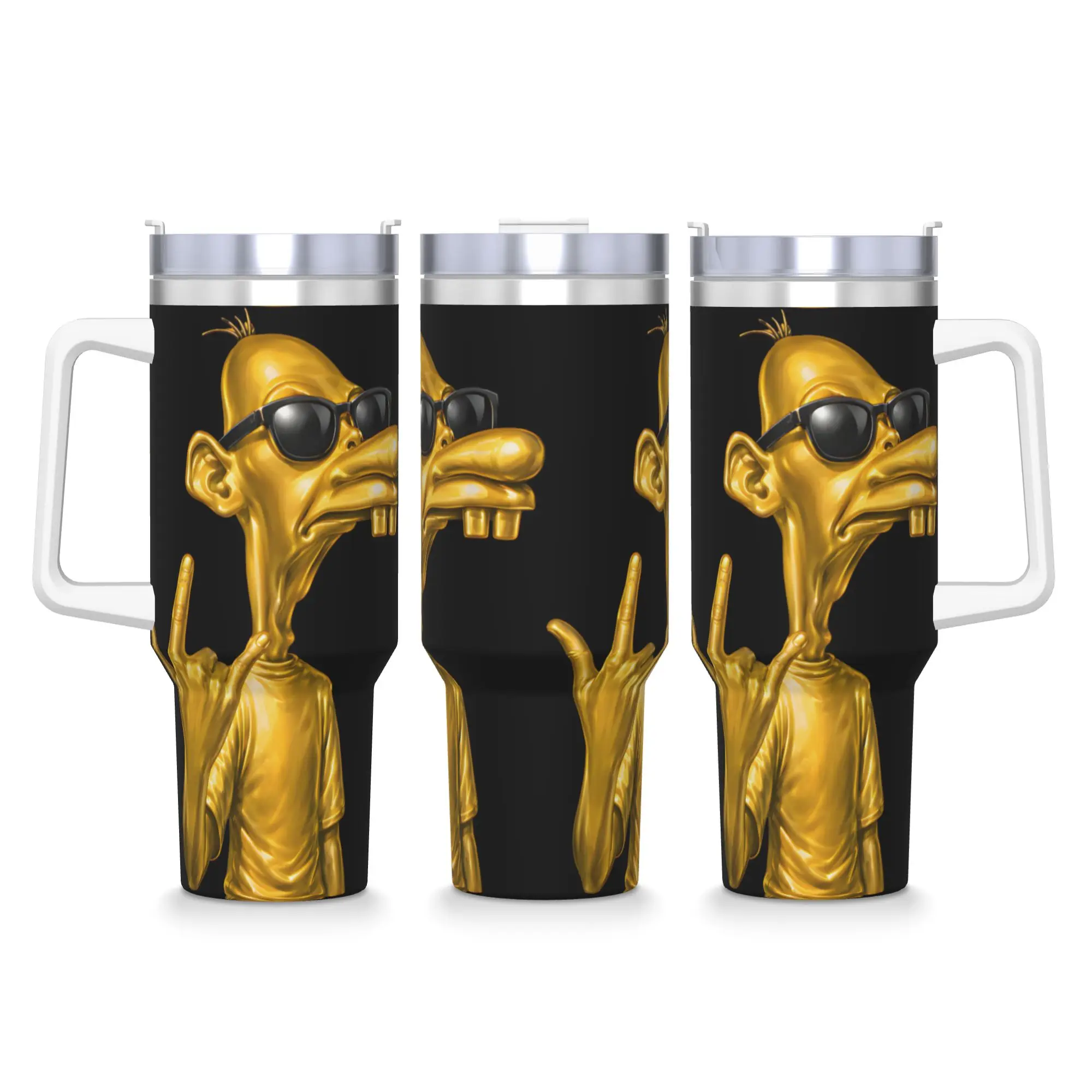 Stainless Steel Tumbler There is Motion at Your Front Door Tung Tung Tung Sahur Meme Car Mugs Beach Hot Drinks Water Bottle