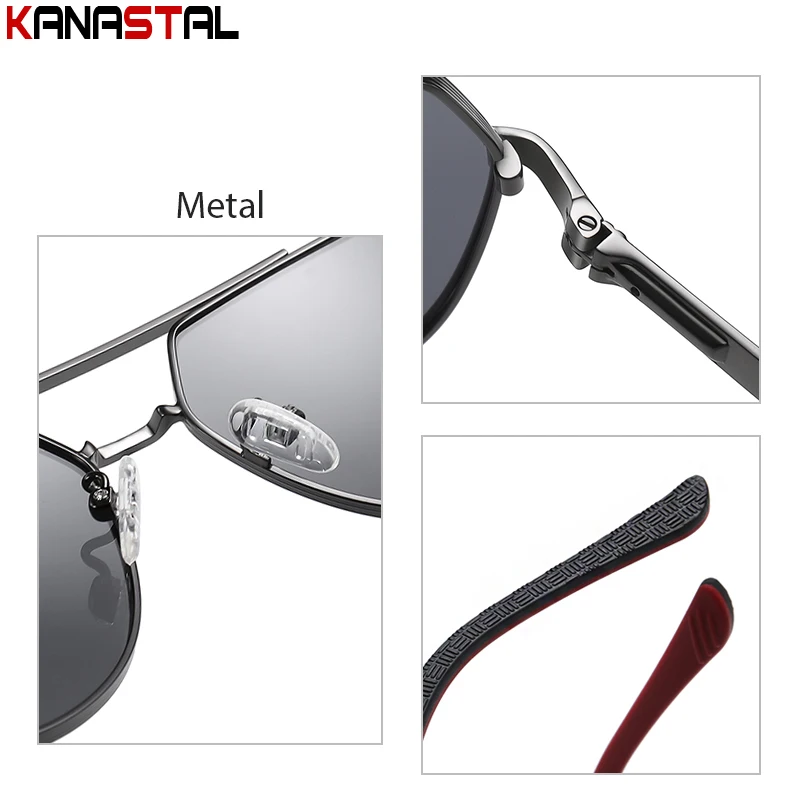 New Men Pilot Polarized Sunglasses UV400 Women High Quality Sun Glasses Metal Eyeglasses Frames Outdoor Fishing Driver Eyewear