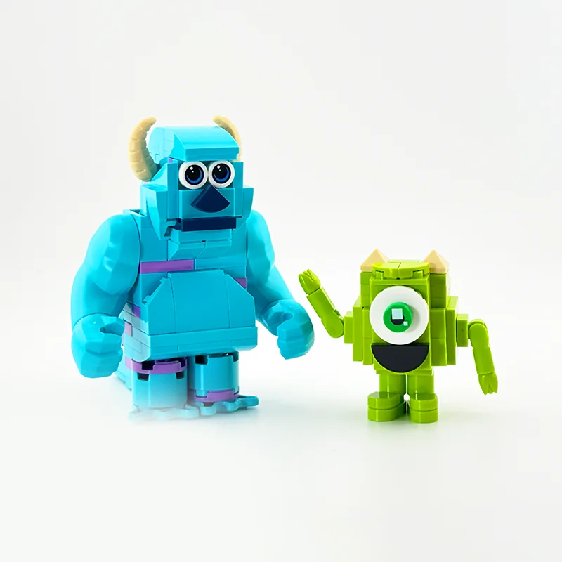 163 Stück MOC Custom Monsters Inc Charaktere Disneying Modellbausteine Weihnachtsgeschenke Konstruktionsspielzeug Kreative Idee Ziegel