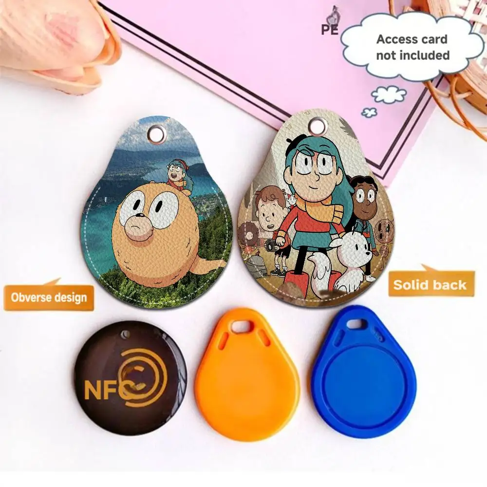 H-Hilda الكرتون فتاة لطيف Waterdrop Acc حامل بطاقة التحكم التعريفي حافلة مصعد الغطاء الواقي طالب مادة البولي يوريثان #4