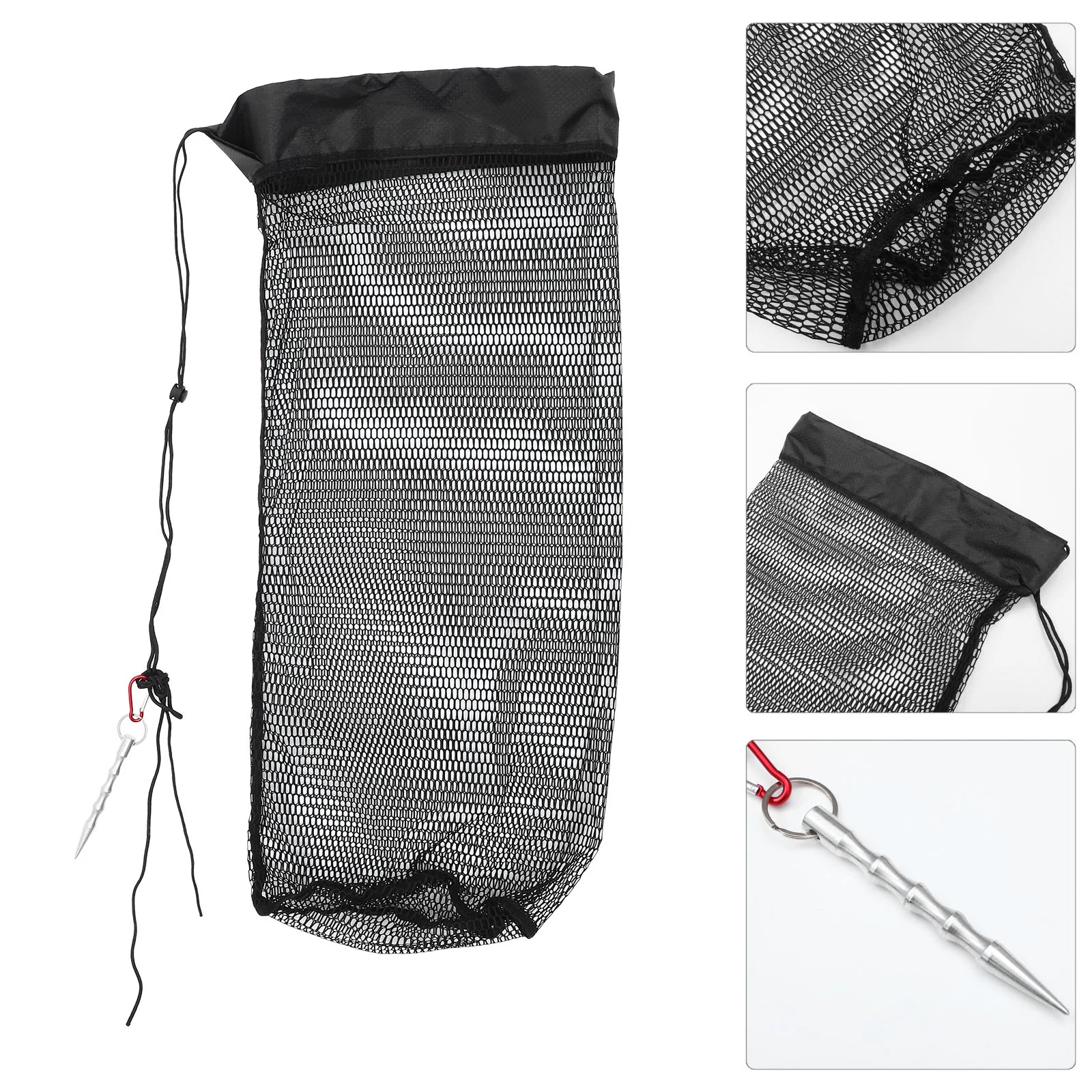 

Fish Net Fishing Wear-resistant Trap Basket Outdoor Bag Catching Black Professional
