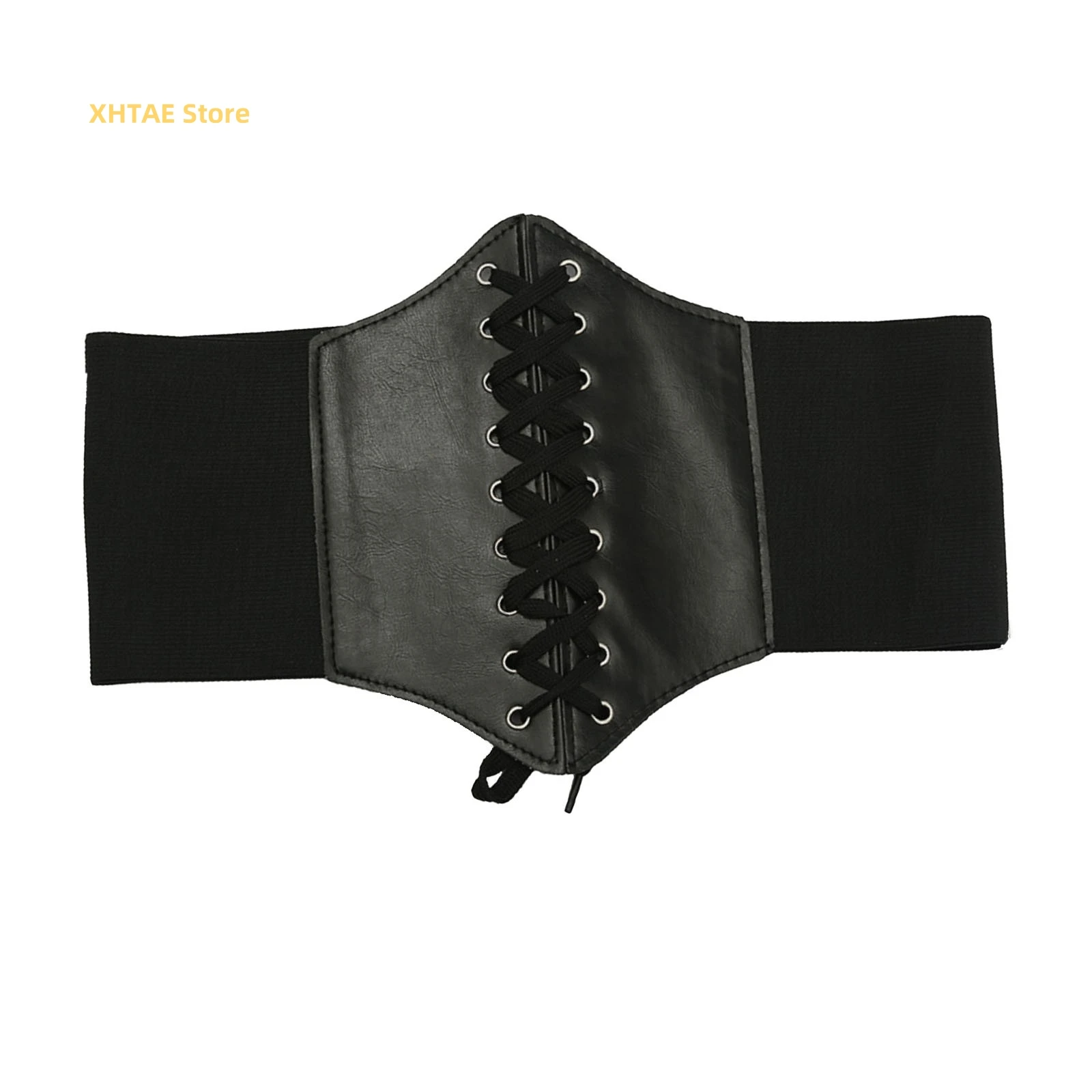 فستان نسائي عريض للغاية بخصر مطاطي وحزام خصر مزخرف وحزام خصر أنيق لتزيين الملابس