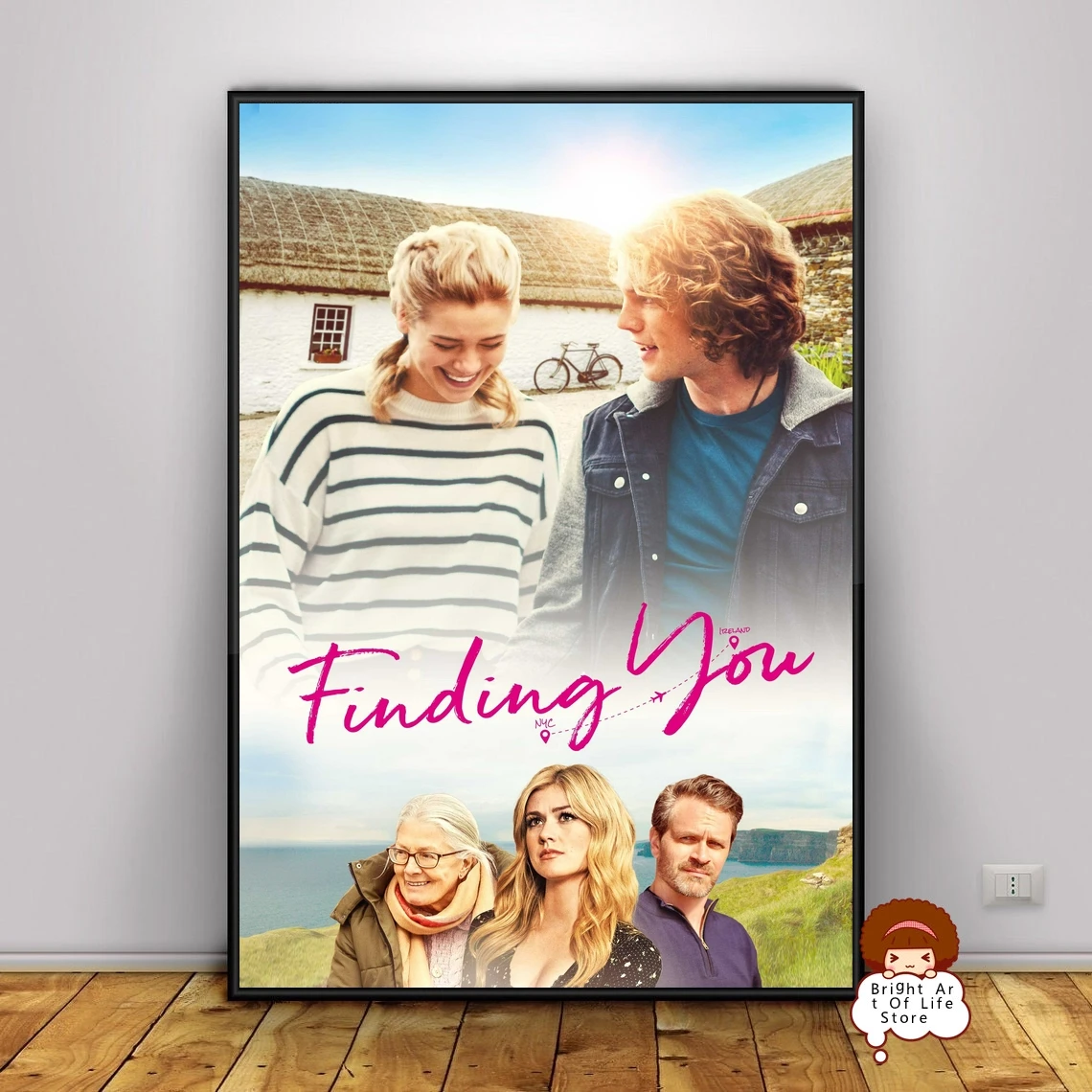 

Finding You (2021) Movie Poster Cover Photo Canvas Print Wall Art Home Decor (Unframed)