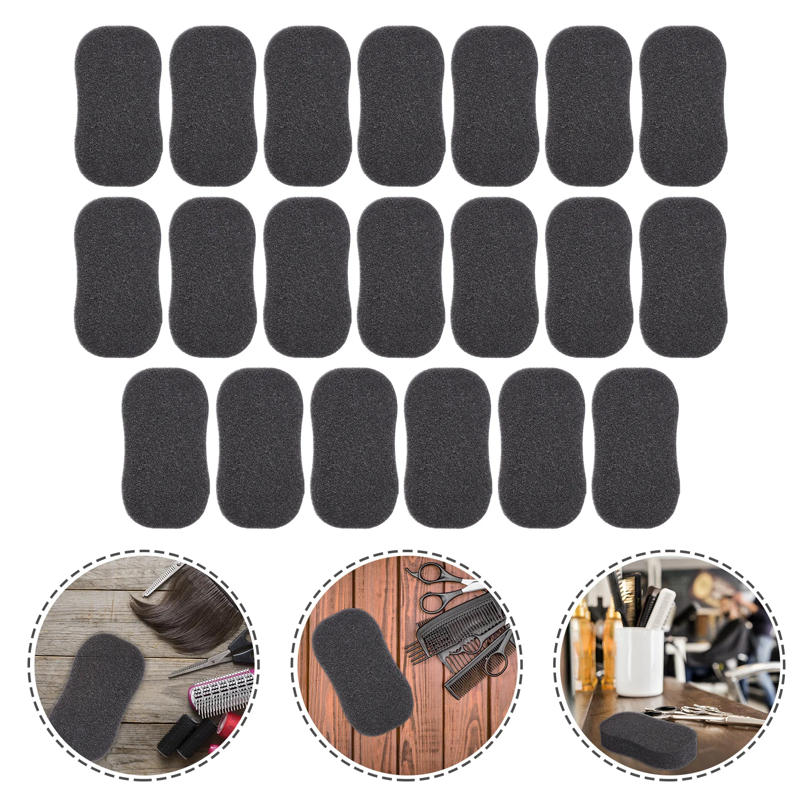 20 Pcs Sponge Hair Brush Facial Sponges Hairdressing Neck Duster Cleaning Sweeping