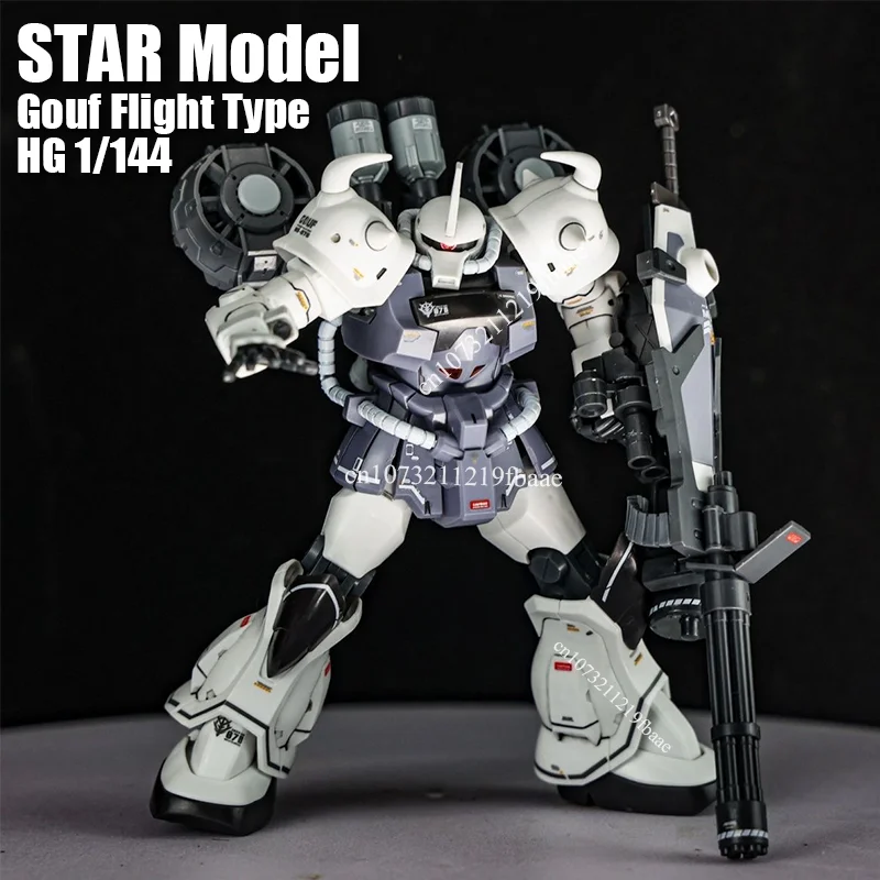 

В наличии STAR Model Gouf Flight Type HG 1/144 HGUC MS-07H-8 Сборка Модель Комплект Фигурка Пластиковый Робот Орнамент Подарки