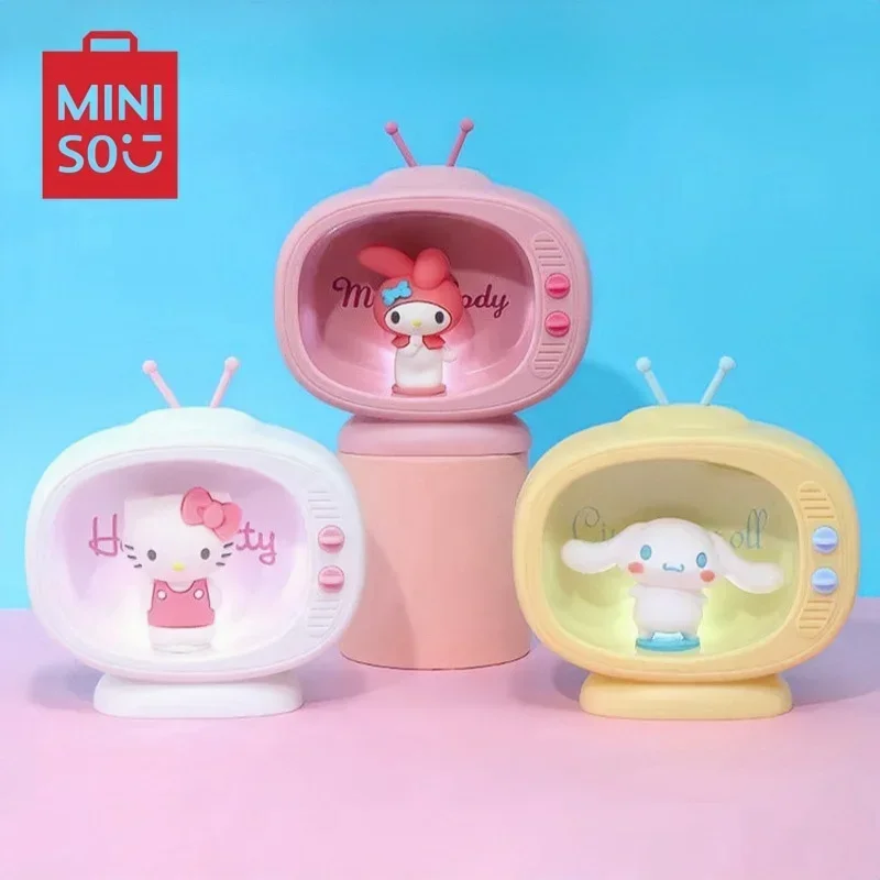 

Miniso Cinnamoroll, ночная фотография, Hello Kitty, фотография, Настольная ТВ-модель, украшение, атмосфера, фотография, рождественский подарок