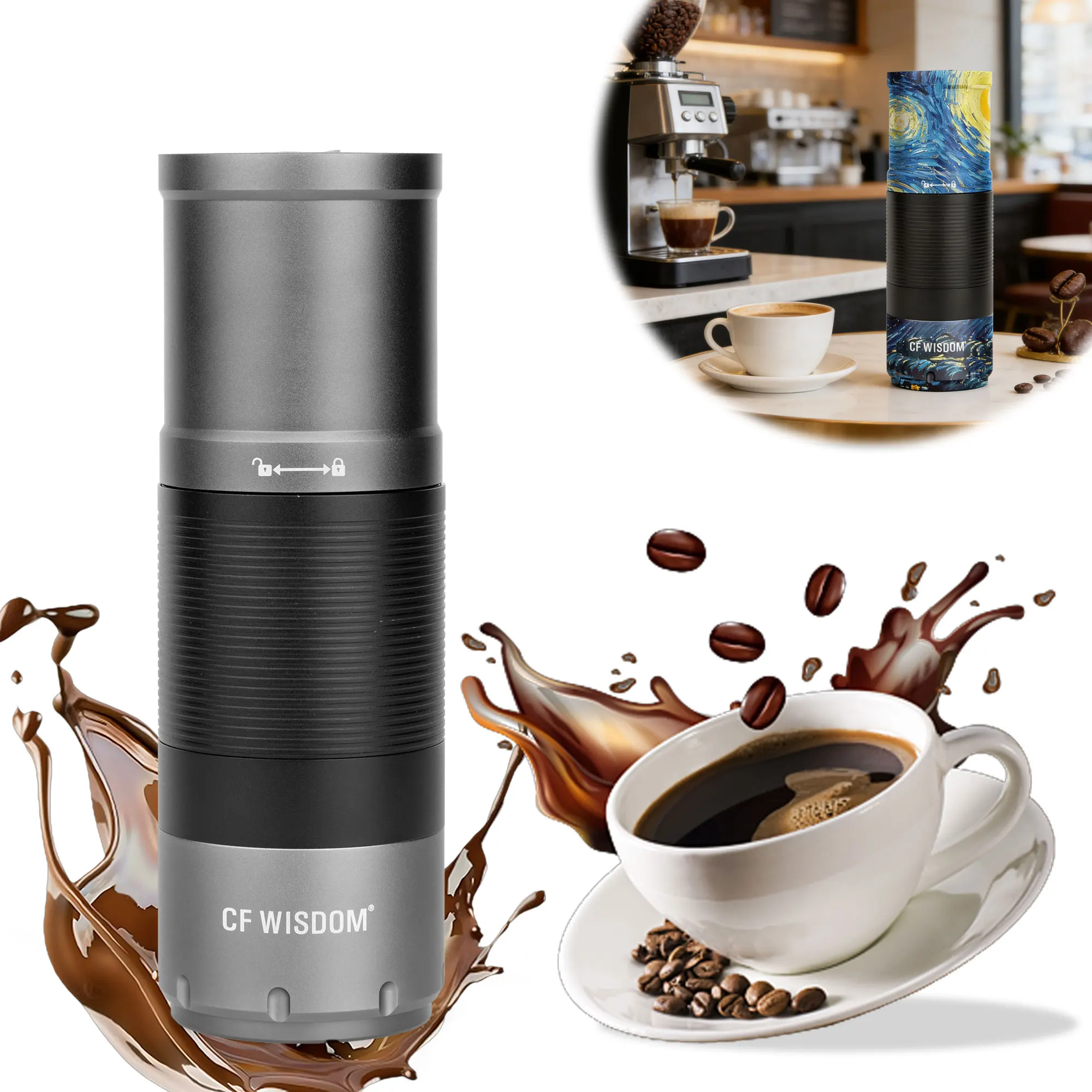 

Персонализированная электрическая кофемолка, изготовленная на заказ кофемолка в зернах, уникальный подарок для любителей кофе, подарок на день рождения и праздник,