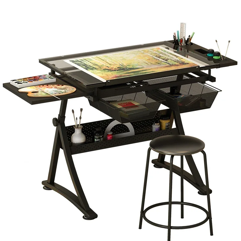 

Adjustable Bevel Drawing Table - Professional Art and Drawing Table with Lifting Surface for Calligraphy and Painting
